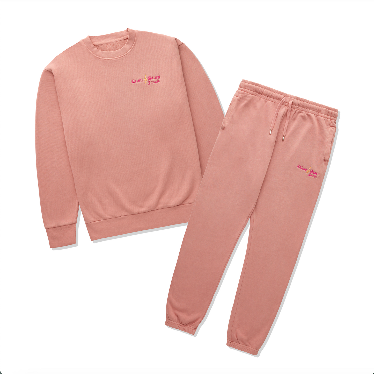 Crime Story Junkie Embroidered Joggers