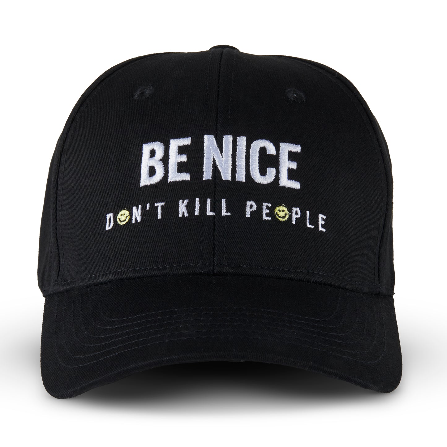 Be Nice Don't Kill People Embroidered Dad Cap