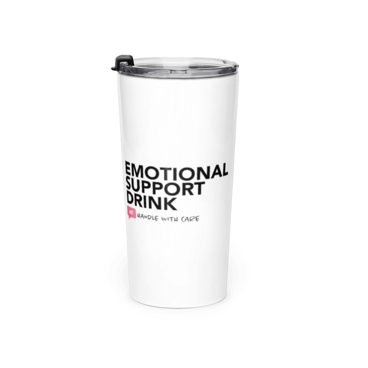 "Emotional Support Drink" - White Stainless Steel Tumbler - 20oz