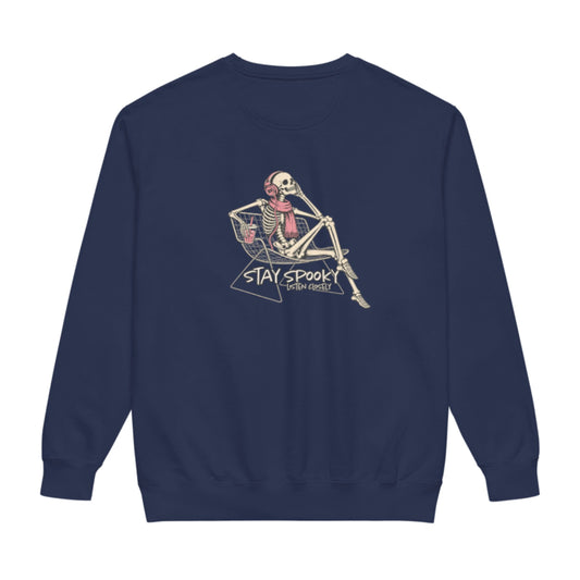"Stay Spooky Listen Closely" Sweatshirt (Navy)