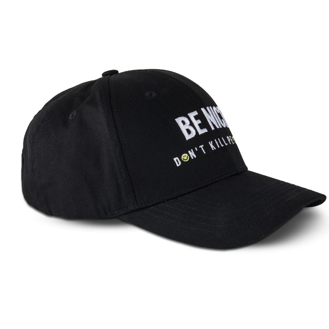 Be Nice Don't Kill People Embroidered Dad Cap