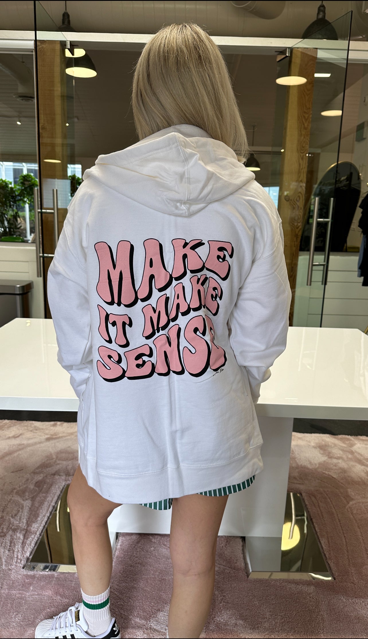 Make it Make Sense Zip Up Hoodie – Annie Elise