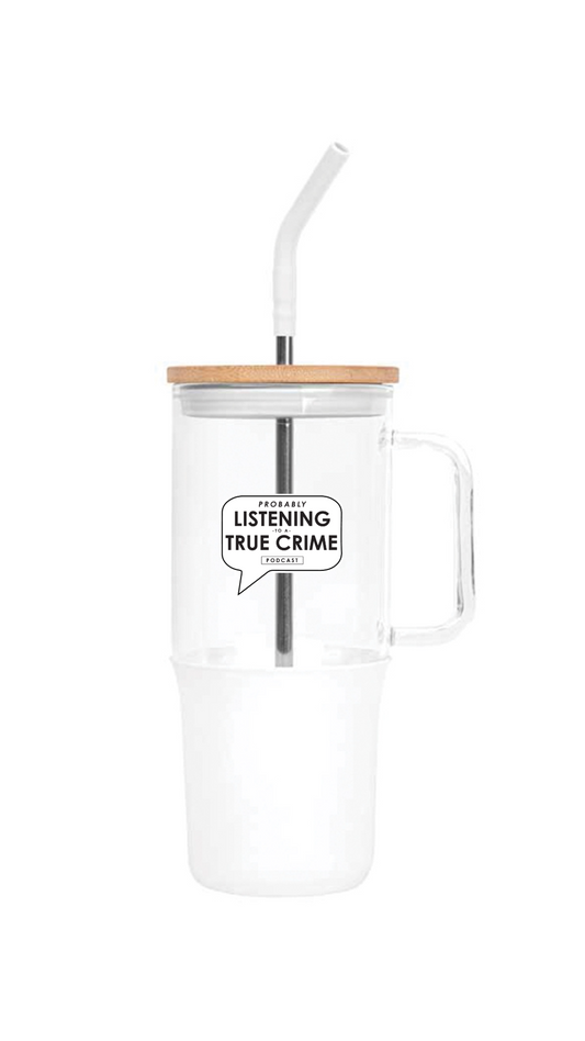 Probably Listening To A Podcast- Clear Glass Tumbler- 32 oz
